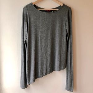 Alice + Olivia Asymmetrical Long Sleeve Top Large